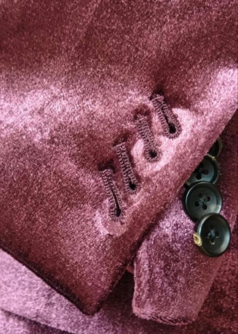 m*a様 トルネードマート　ワイン色　ベロア 　ジャケット　ベルベット