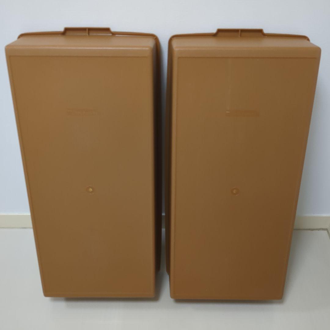 【4個セット】タッパーウェア　ロングスーパーケース　ブラウン　人気色