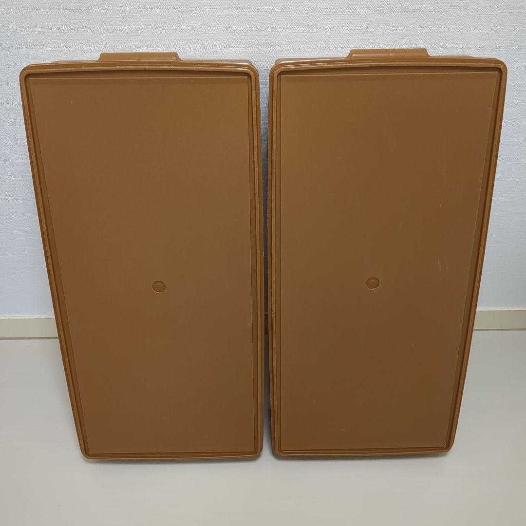 【4個セット】タッパーウェア　ロングスーパーケース　ブラウン　人気色