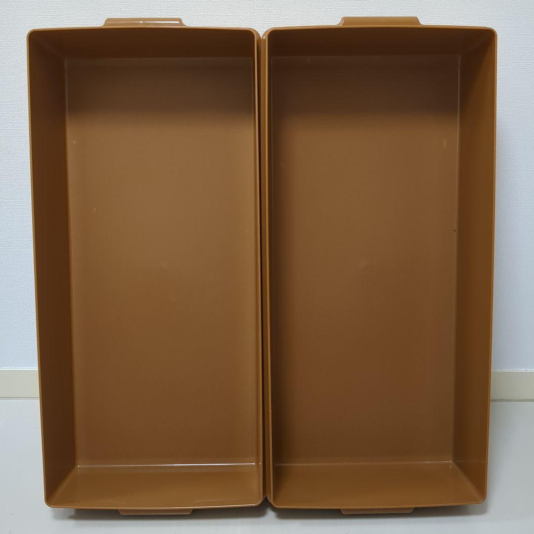 【4個セット】タッパーウェア　ロングスーパーケース　ブラウン　人気色