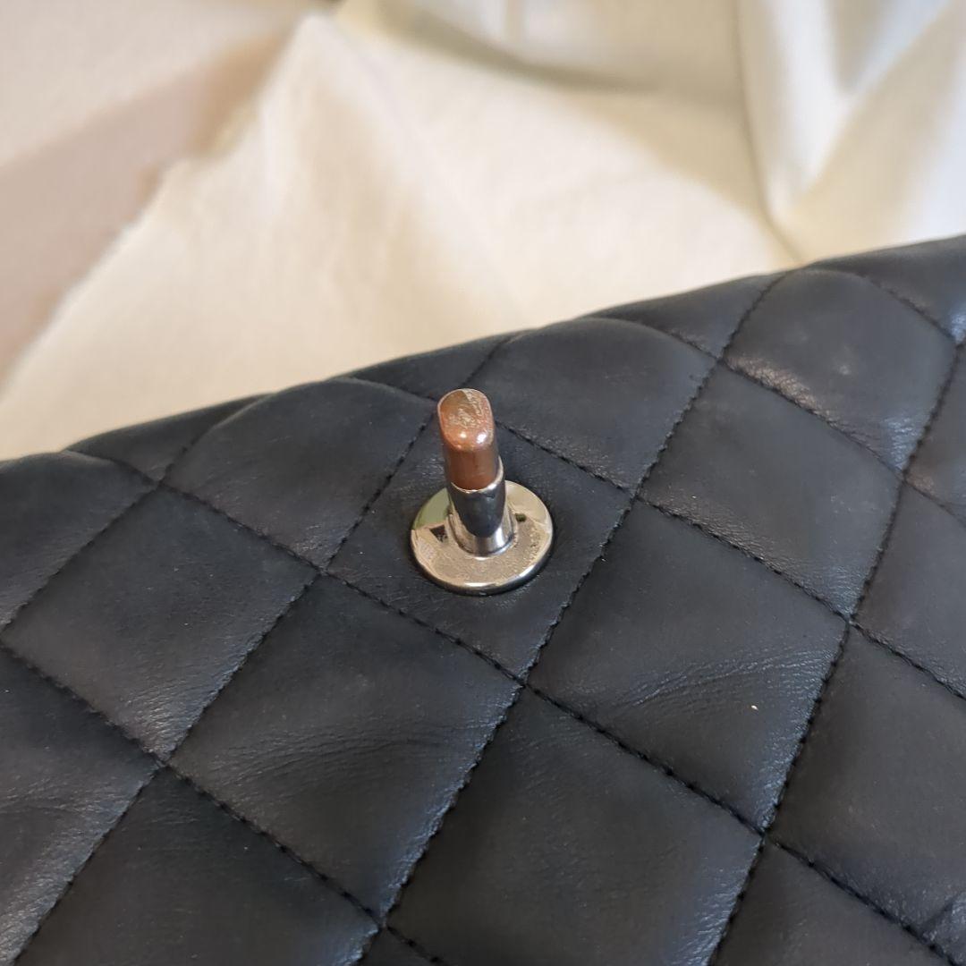 シャネル　デカマトラッセ　シングルフラップ　ダブルチェーンショルダーバッグ