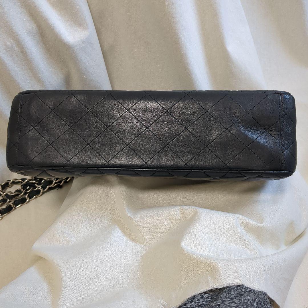 シャネル　デカマトラッセ　シングルフラップ　ダブルチェーンショルダーバッグ