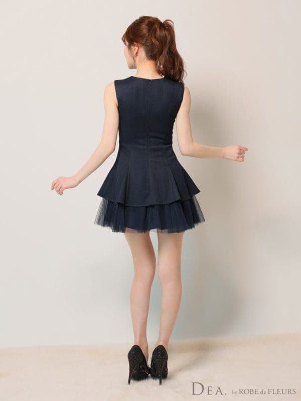 ローブドフルール DEA./ディア チュール フレア ミニドレス キャバ