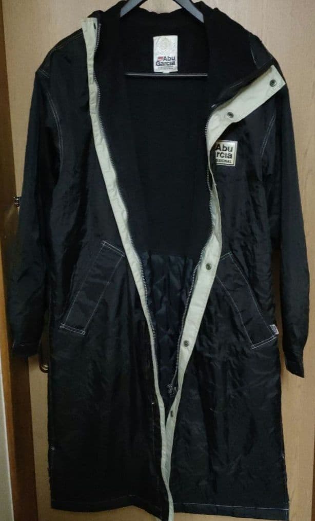 アブガルシア　Abu Garcia フード付フィッシングロングコート　ブラック