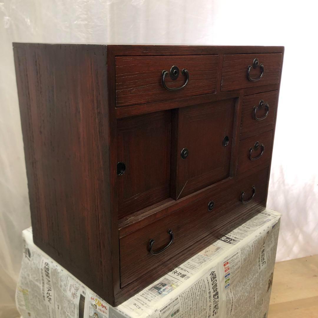 時代タンス　民芸タンス　小タンス　桐　小物収納 高さ48.5cm サイズ小ぶり