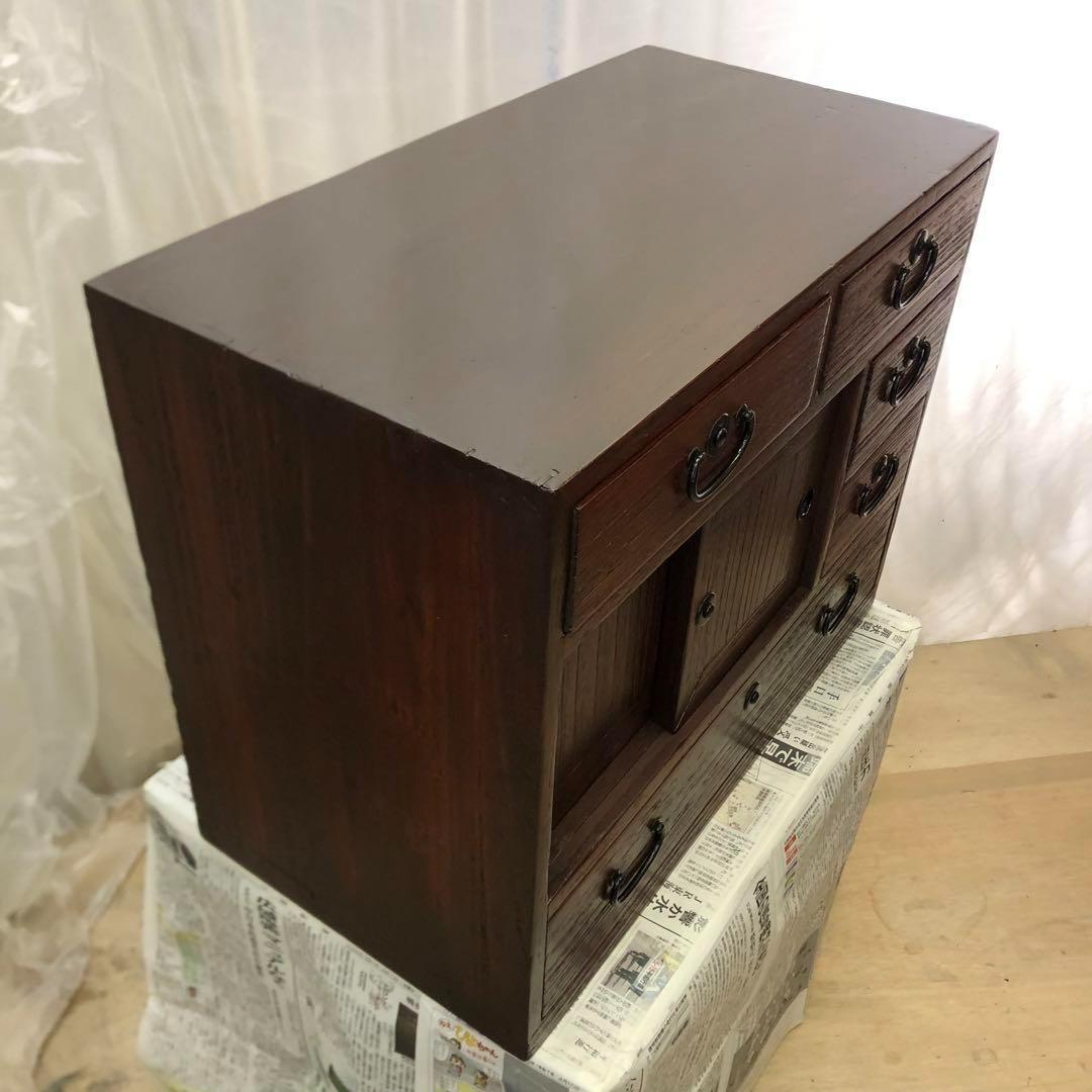 時代タンス　民芸タンス　小タンス　桐　小物収納 高さ48.5cm サイズ小ぶり