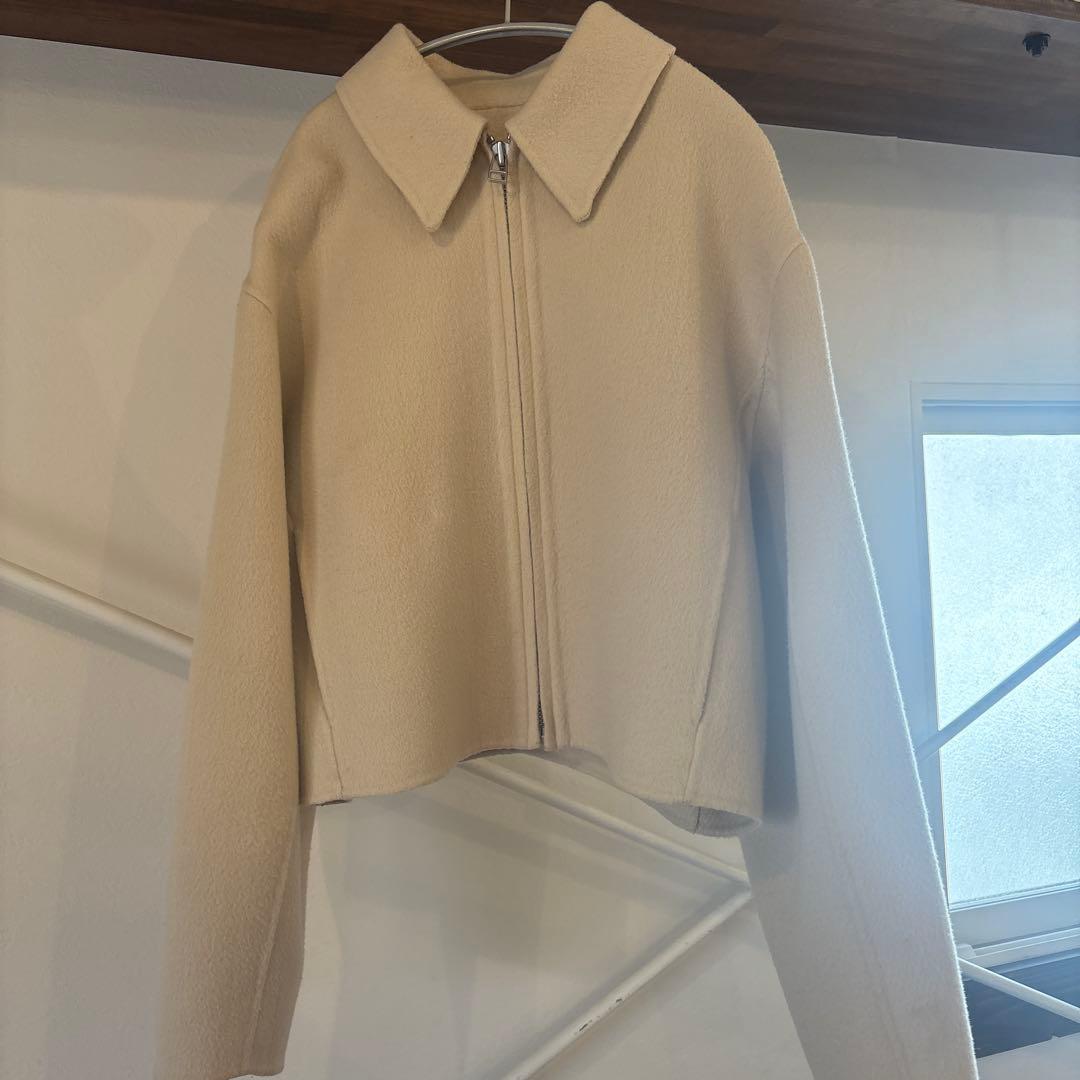 トゥデイフル　ウールジップブルゾン　アウター　ベージュ