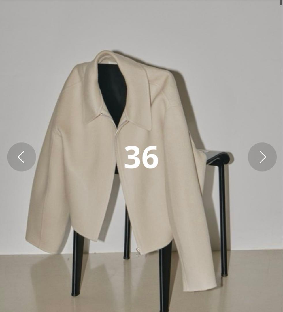 トゥデイフル　ウールジップブルゾン　アウター　ベージュ