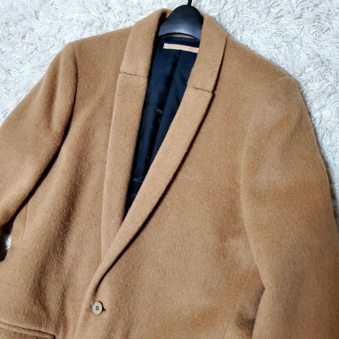 希少 AUGUSTE キャメル100% チェスターコート 1ボタン 日本製 M