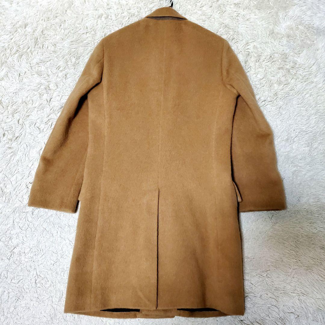 希少 AUGUSTE キャメル100% チェスターコート 1ボタン 日本製 M