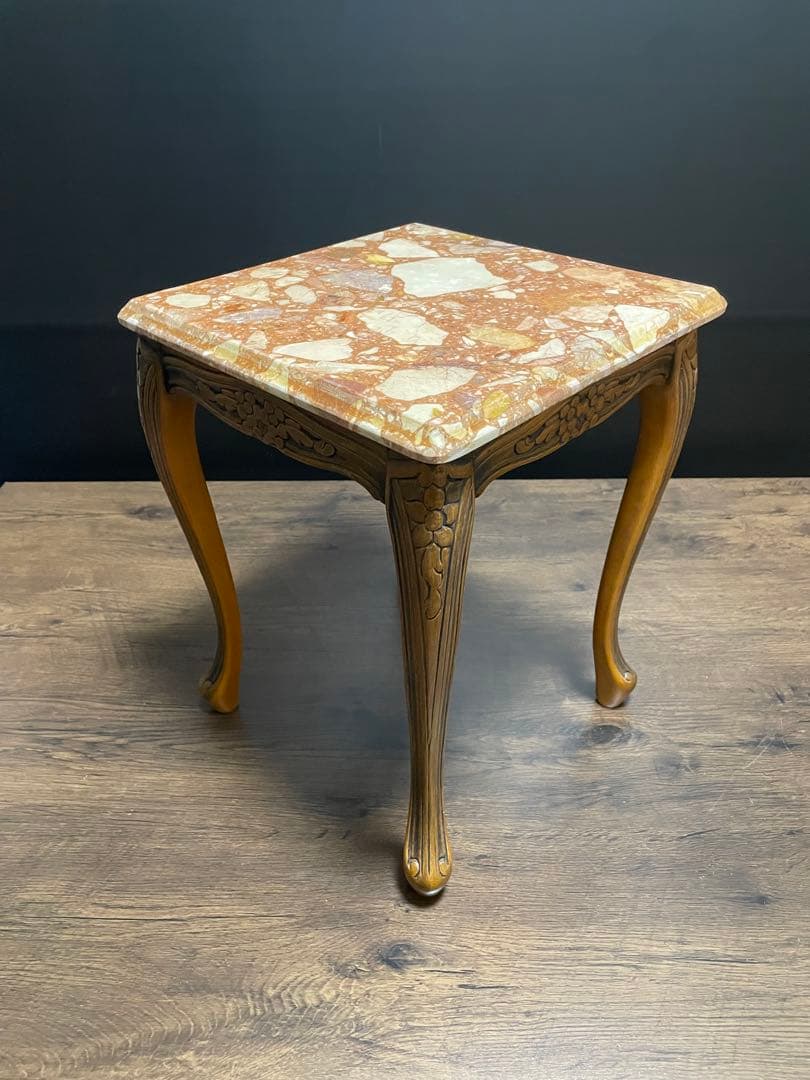 サイドテーブル ネストテーブル 大理石　猫脚