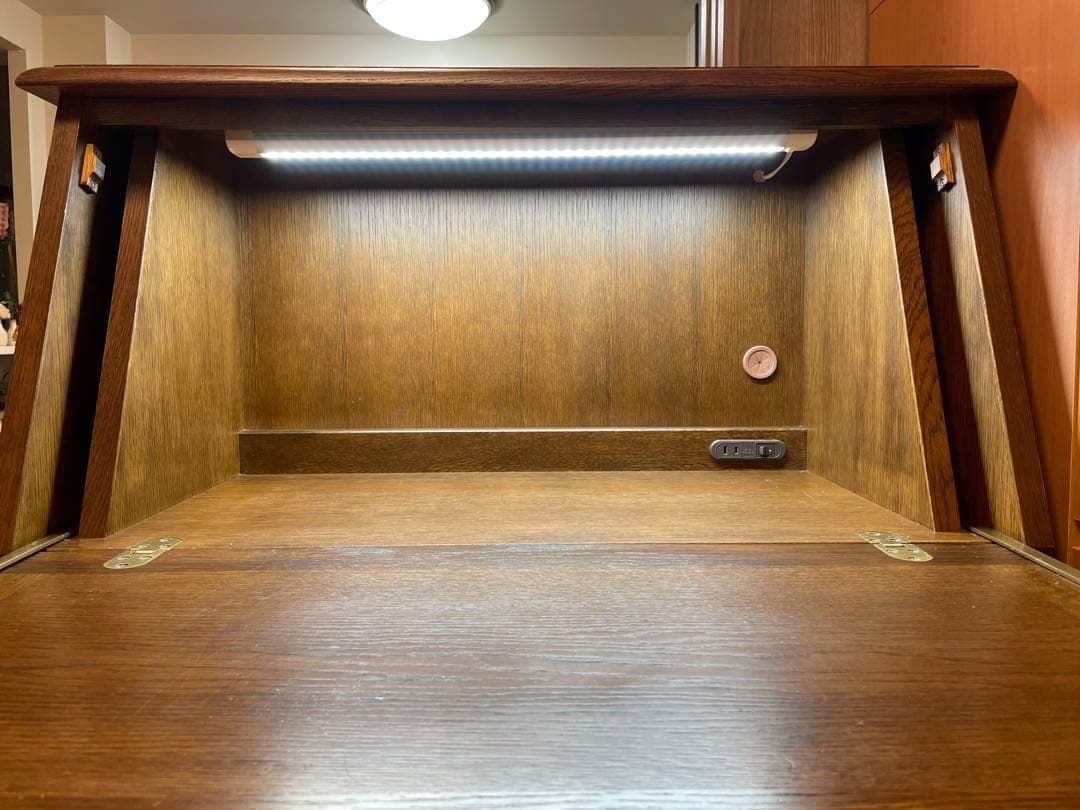 【葉山家具】No.CO-87 ライティングビューロー850（照明付）