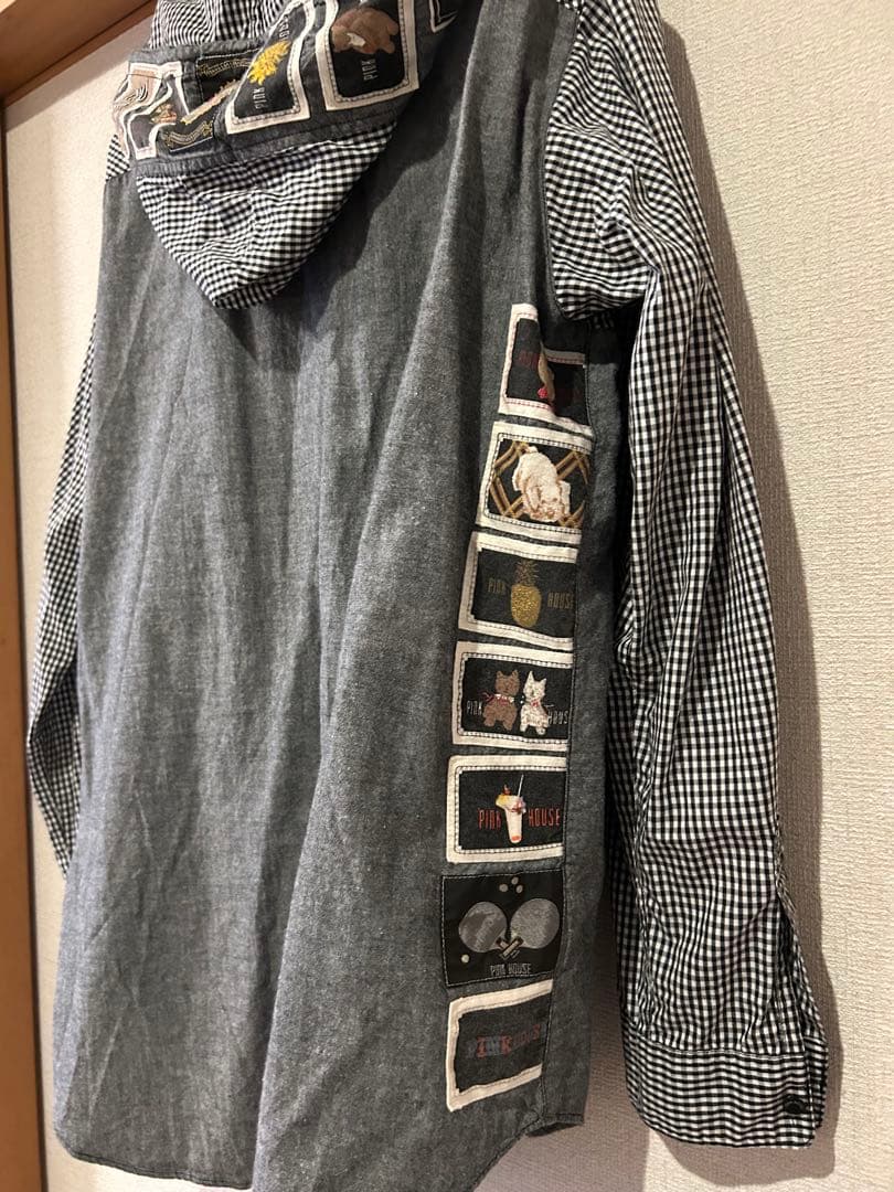 ピンクハウス　 ワッペンいっぱいサロペット ＋パーカーブラウスセット