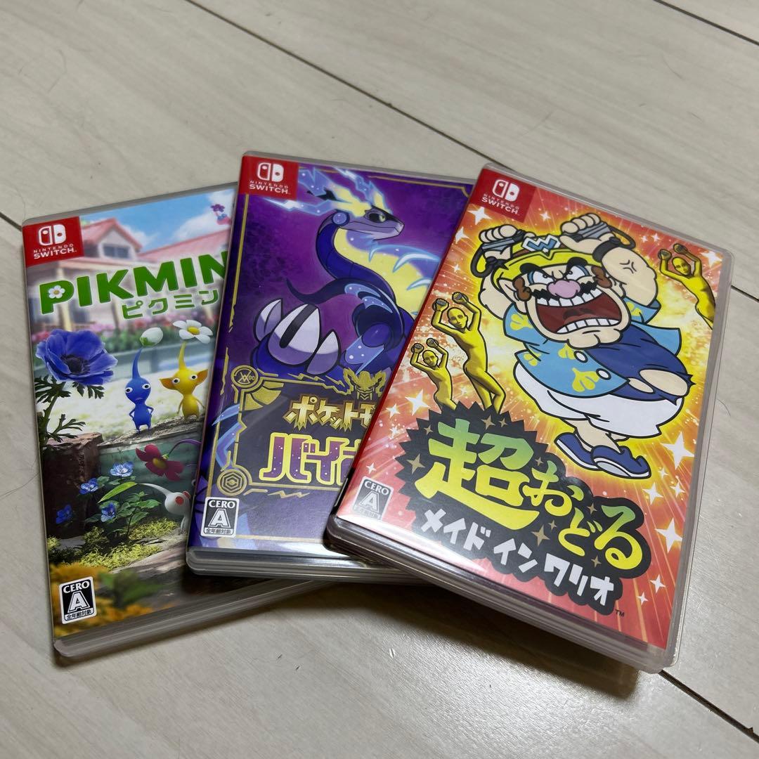 ピクミン4・ポケモン バイオレット・超おどる メイド イン ワリオ 3本セット