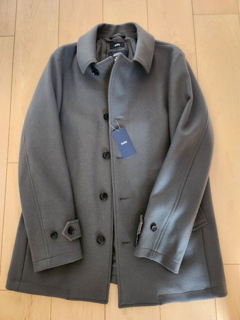 SHIPS シップス 160's オリーブ色 ウール コート 新品・未使用