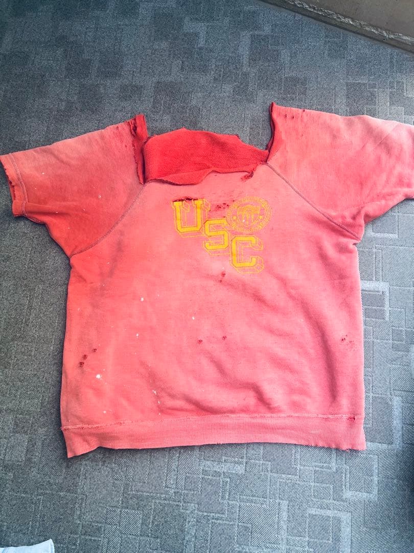 60s vintage sweat ボロ　ジャンク品2枚セット売り