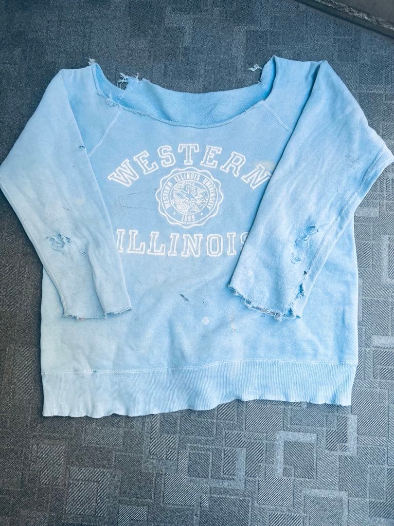 60s vintage sweat ボロ　ジャンク品2枚セット売り
