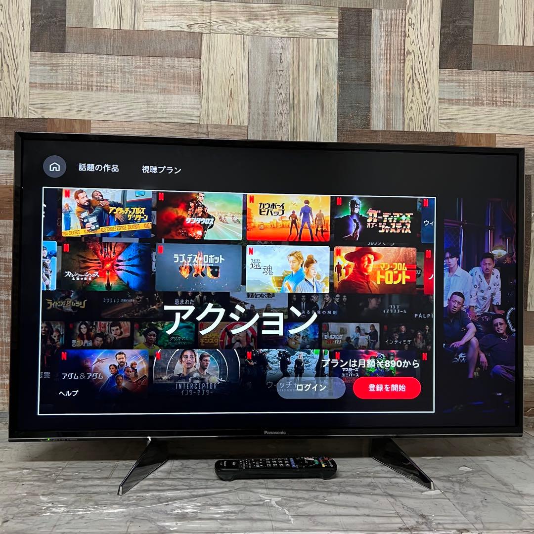 リクエスト価格❣️パナソニック43V型4K液晶テレビ スマートビエラ アプリ多数◎
