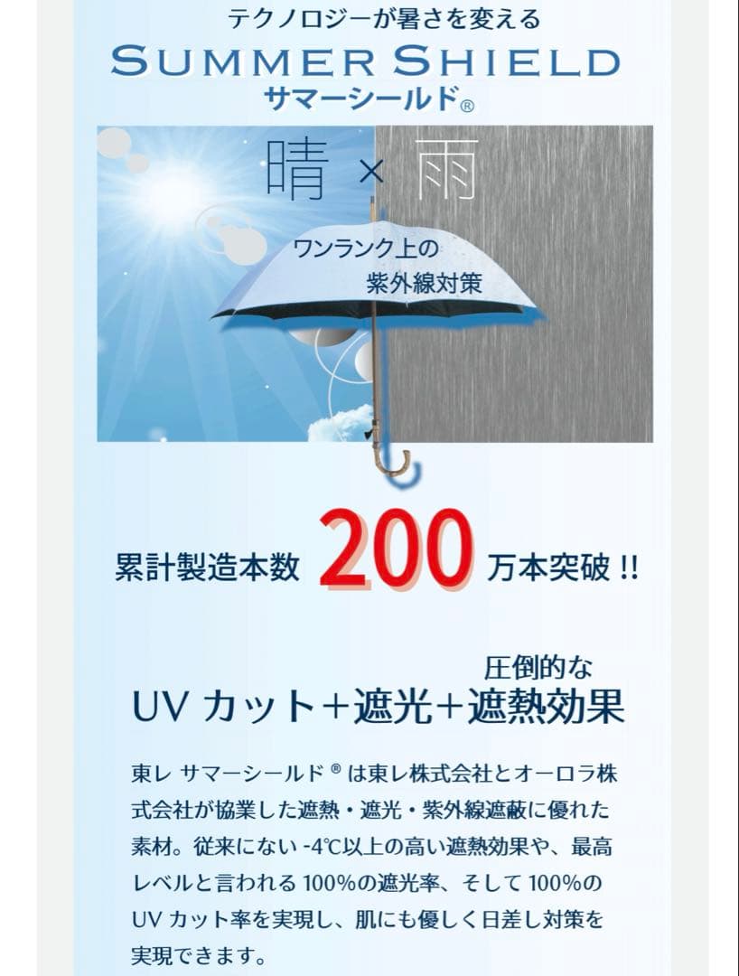 ビューランス　晴雨兼用日傘　サマーシードル　新品未使用