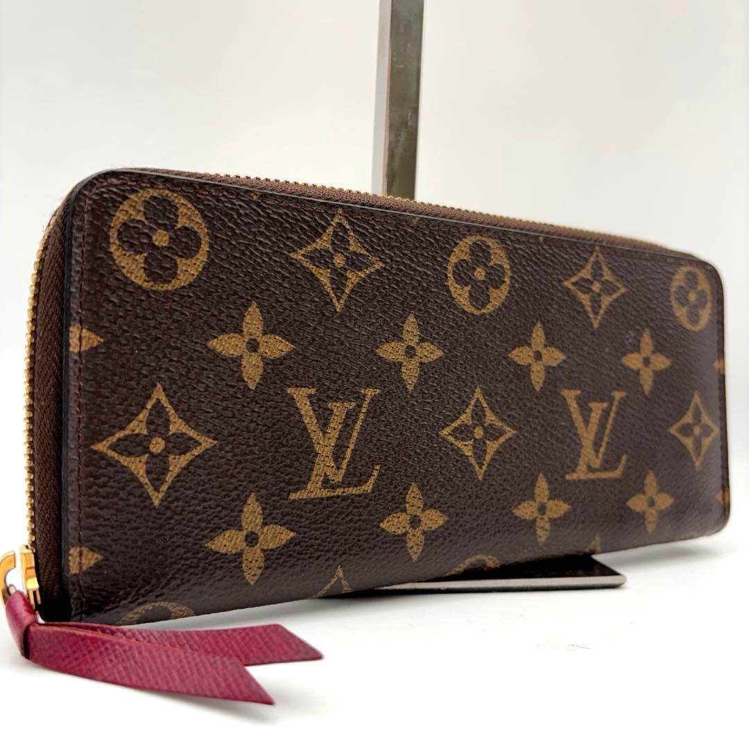 ルイヴィトン モノグラム ポルトフォイユ クレマンス 長財布 フューシャ