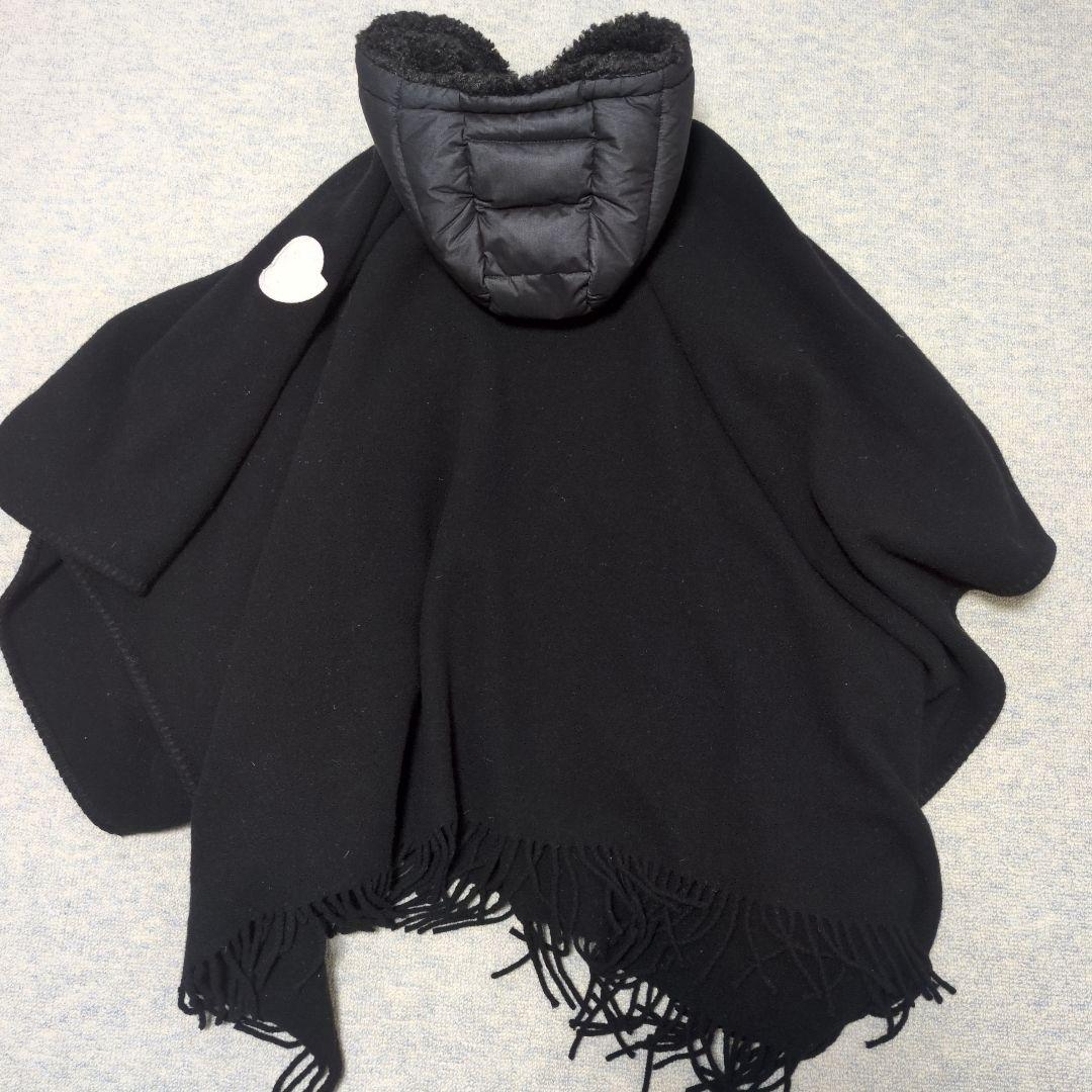 MONCLER MANTELLA ポンチョ ケープ ダウンフーディ ブラック