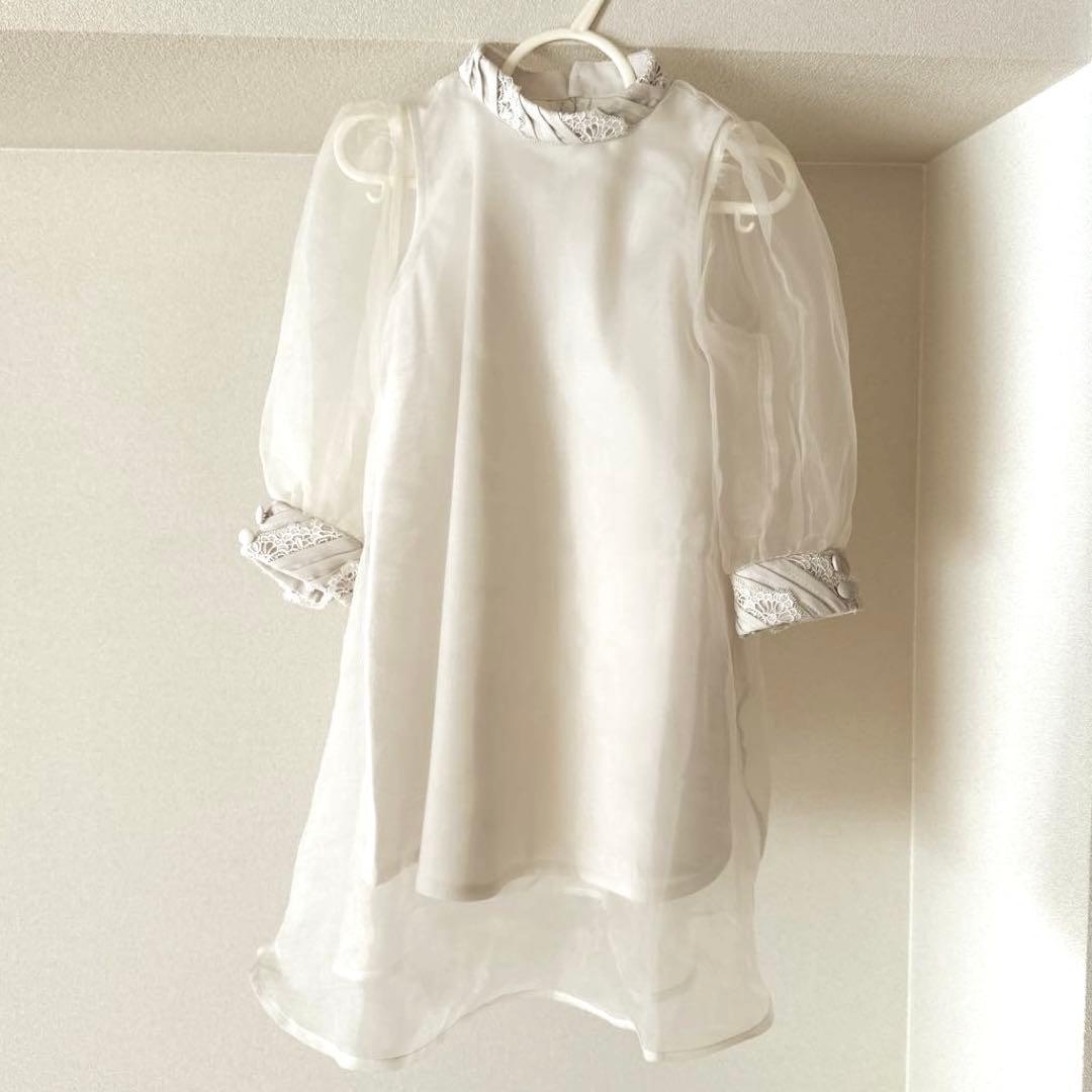 Acka. 〔Kids〕sheer over one-piece