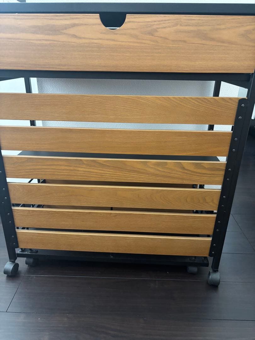 lowya キッチンワゴン ハニー　ブラック　カウンター　収納　キャビネット