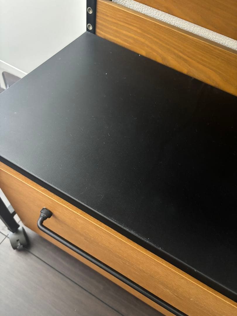 lowya キッチンワゴン ハニー　ブラック　カウンター　収納　キャビネット