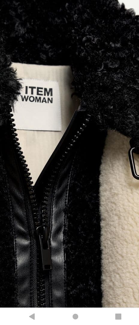 キャラメル ZARAパッチワークフェイクファージャケット