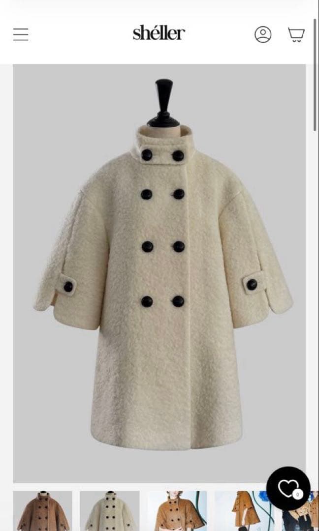 sheller シェリエclassical cape like coat