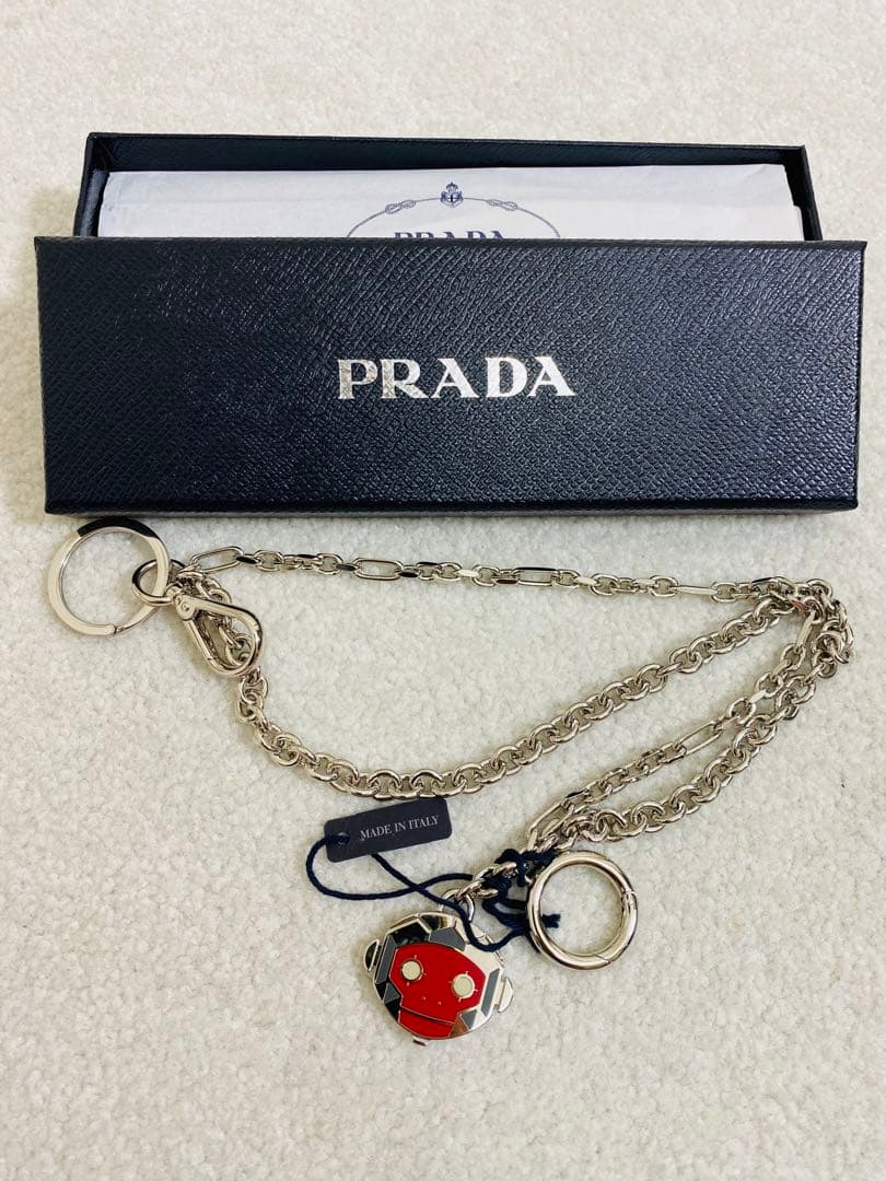 4017. 【未使用品】PRADA ウォレットチェーン ロボット モンキー