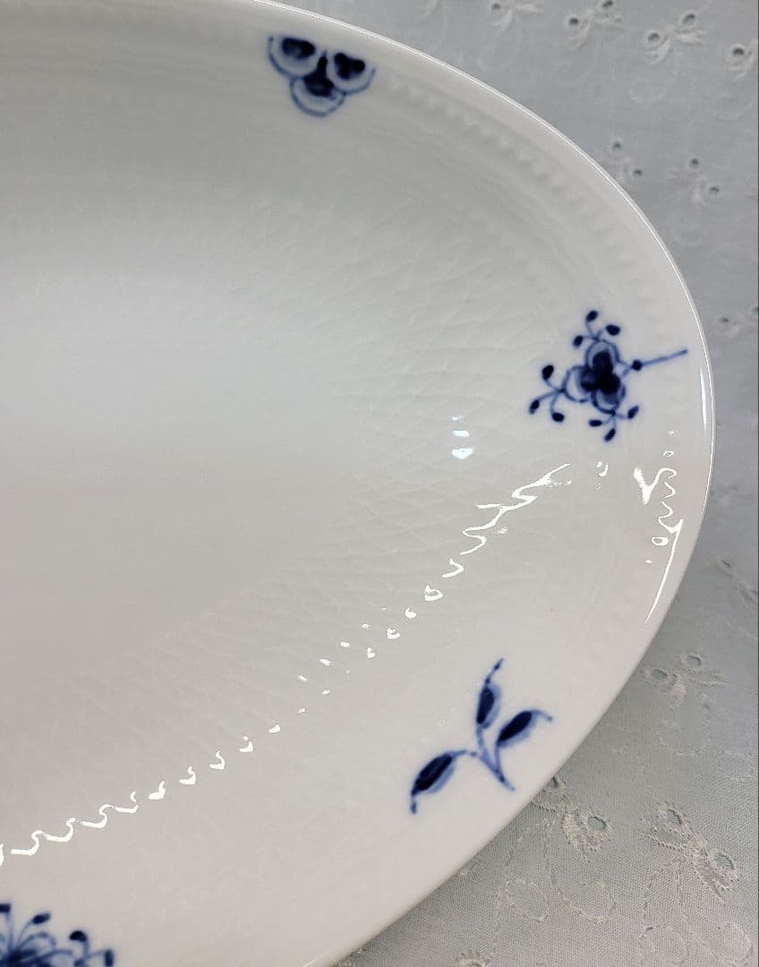 未使用✨ロイヤルコペンハーゲン ブルーパルメッテ オーバルディッシュ 深皿