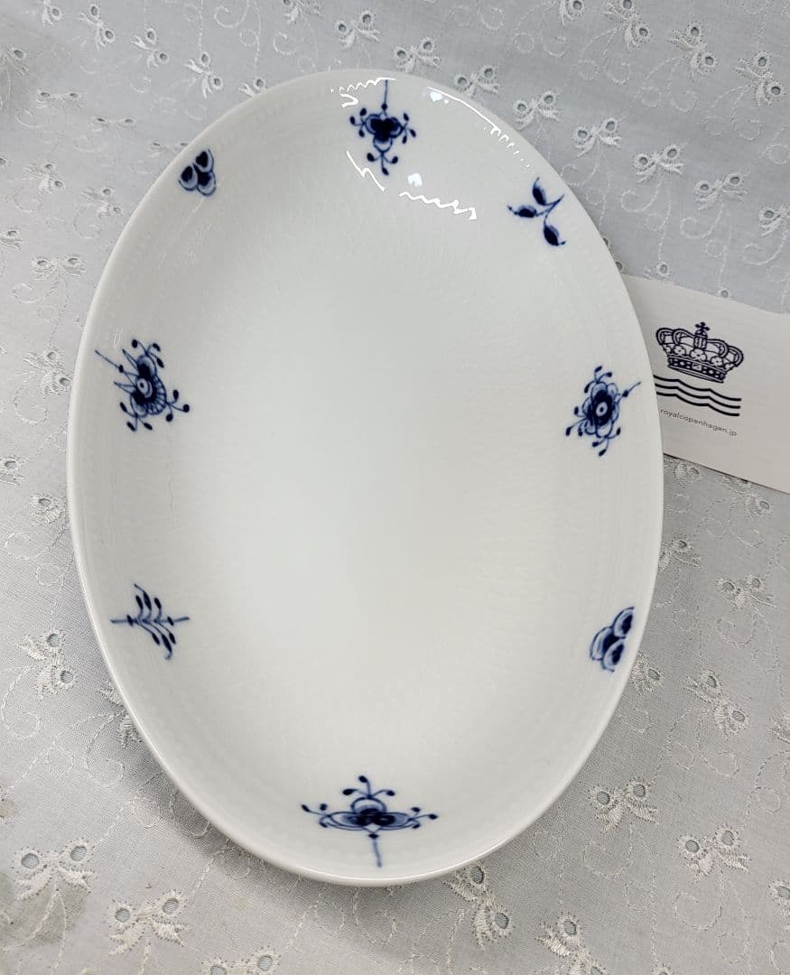 未使用✨ロイヤルコペンハーゲン ブルーパルメッテ オーバルディッシュ 深皿