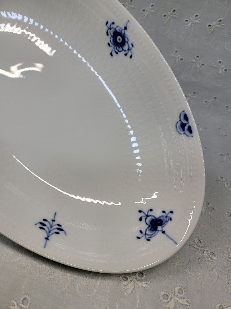 未使用✨ロイヤルコペンハーゲン ブルーパルメッテ オーバルディッシュ 深皿