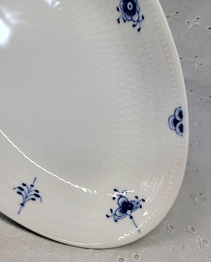 未使用✨ロイヤルコペンハーゲン ブルーパルメッテ オーバルディッシュ 深皿