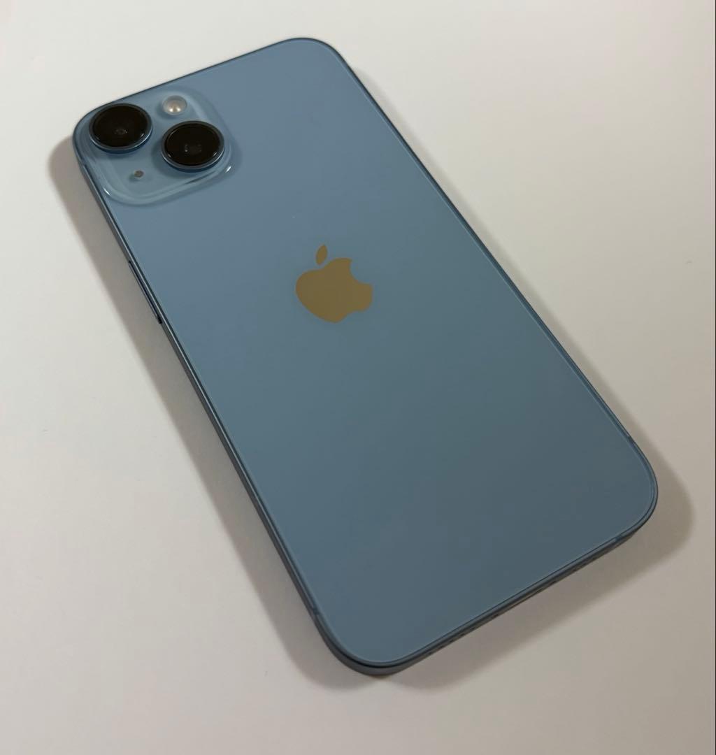 iPhone14 128GB SIMフリー ブルー 美品 ケース2個付き