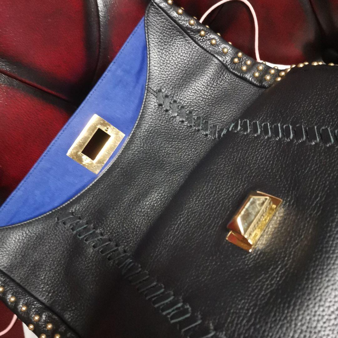 Emilio Pucci ブラックレザー クラッチバッグ