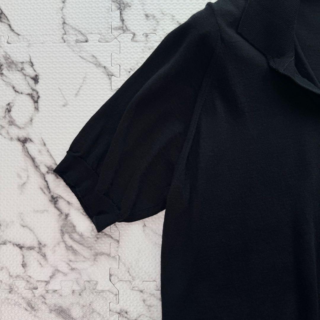 ジョンスメドレー　ニットポロ　ポロシャツ　ハイゲージ　コットンウール　英国製