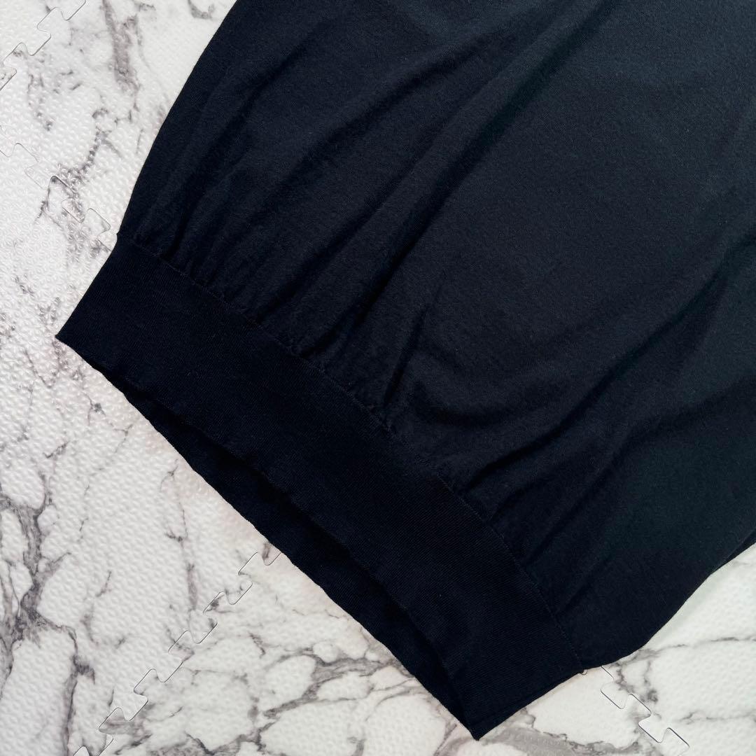 ジョンスメドレー　ニットポロ　ポロシャツ　ハイゲージ　コットンウール　英国製