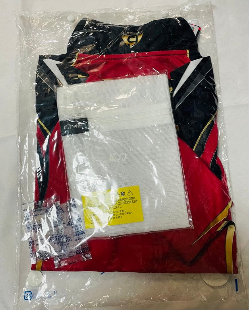 Gamakatsu GM3735 2WAYプリントジップシャツ Lサイズ　レッド