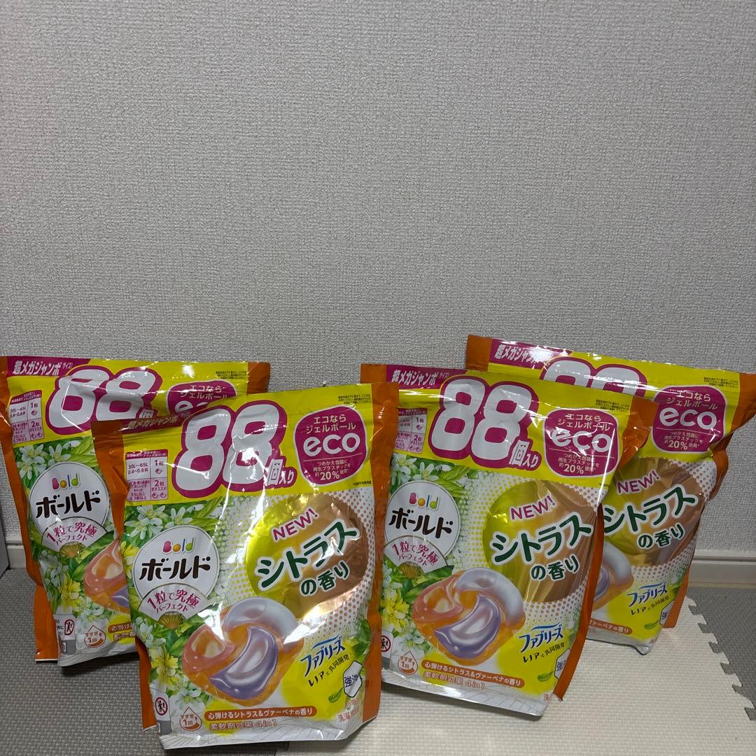 【廃盤品】ボールド ジェルボール シトラスの香り　超メガジャンボ　88個×4袋