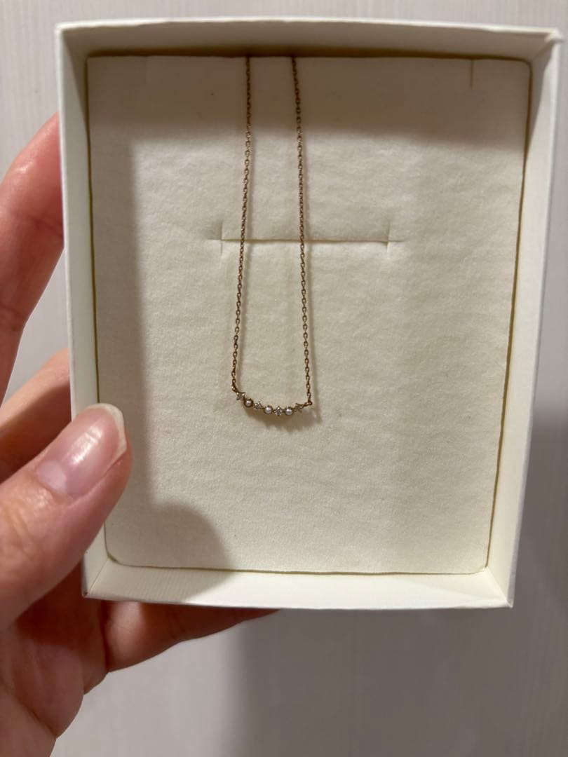 ノワールドプーペ　k10 パール×ダイヤ　ネックレス