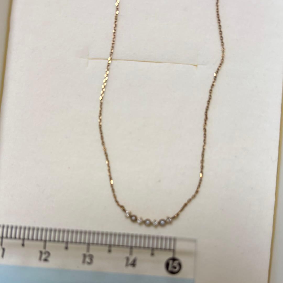 ノワールドプーペ　k10 パール×ダイヤ　ネックレス