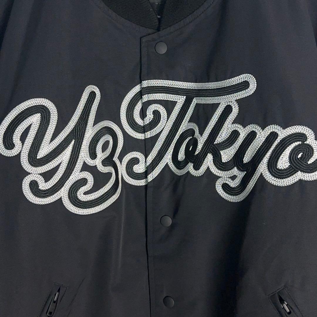 11742【美品・XLサイズ】Y-3 刺繍ロゴ 中綿入りジャケット　定番カラー黒