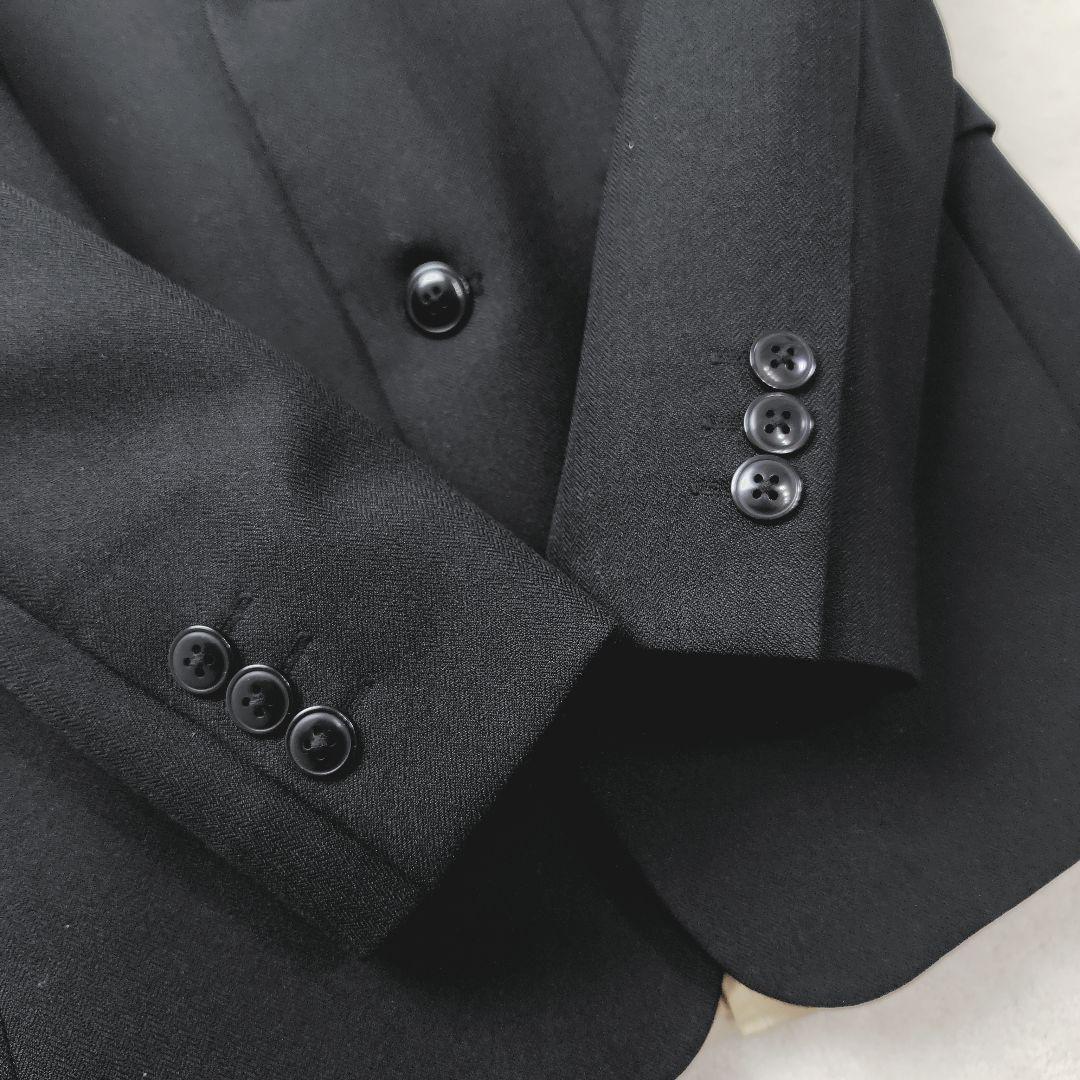 極美品✨ 男子 150 卒業式 フォーマルスーツ 5点セット 黒 POLOシャツ