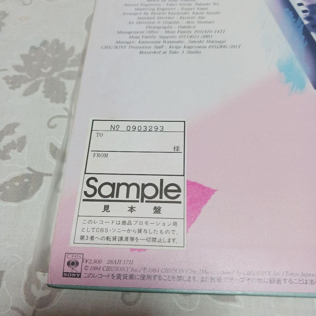 佐々木このみ 雨天決行　サンプル盤レコード