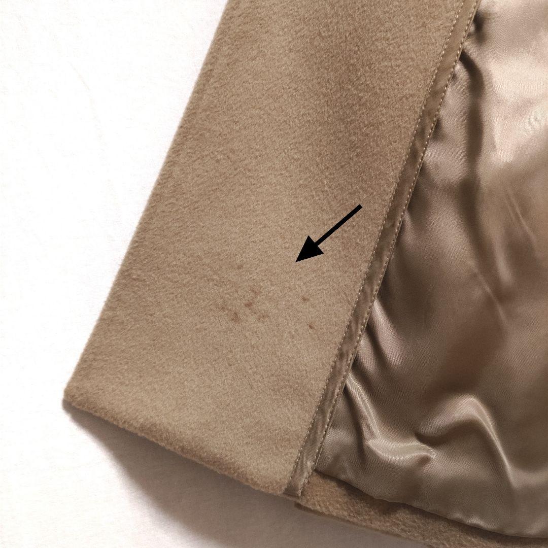 カシミヤ ウール100%／レナウン フード付き マント 着物 コート ケープ