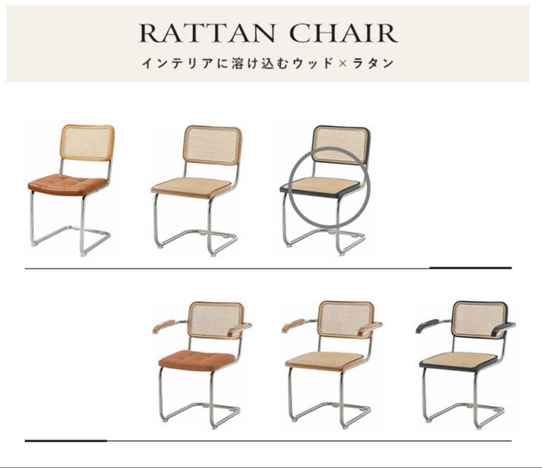 チェスカチェア風　ブラック　リプロダクト カンティレバー構造 チェア
