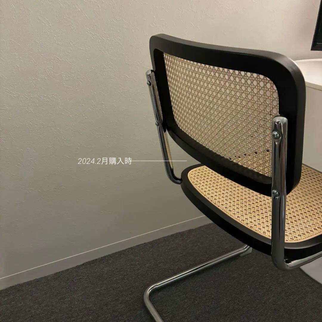 チェスカチェア風　ブラック　リプロダクト カンティレバー構造 チェア