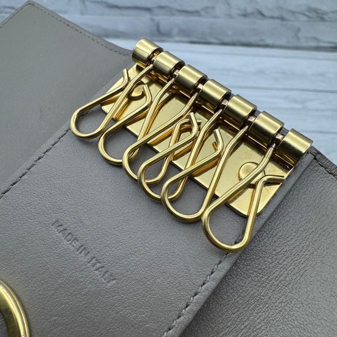 【極美品】セリーヌ 6連 キーケース ぺブル　レザー　箱付き